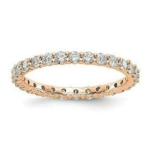 1.5CT Created Diamond Eternity Ring 14k Rose Gold